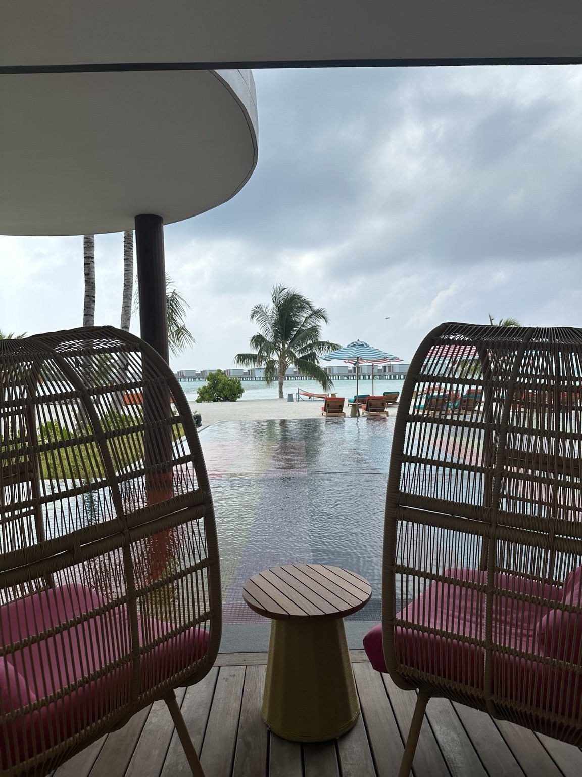 Private pool luxury resort scene